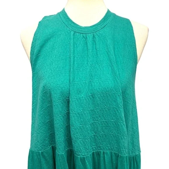 Free People Right On Time Vibrant Green Tiered Tunic Top Womens Small - Picture 8 of 15